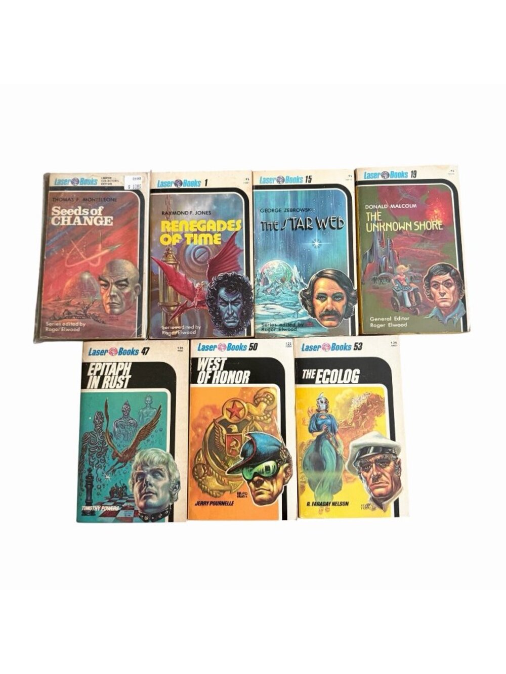 Vintage Laser Books Lot of 7 Science Fiction Sci-Fi Paperbacks 1970s